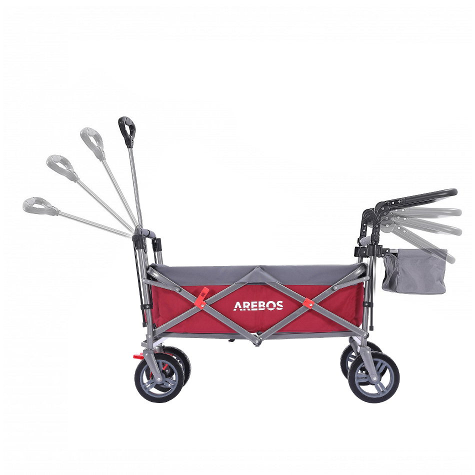 AREBOS Chariot utilitaire Premium avec auvent Chariot Poussette pliable  Jardin