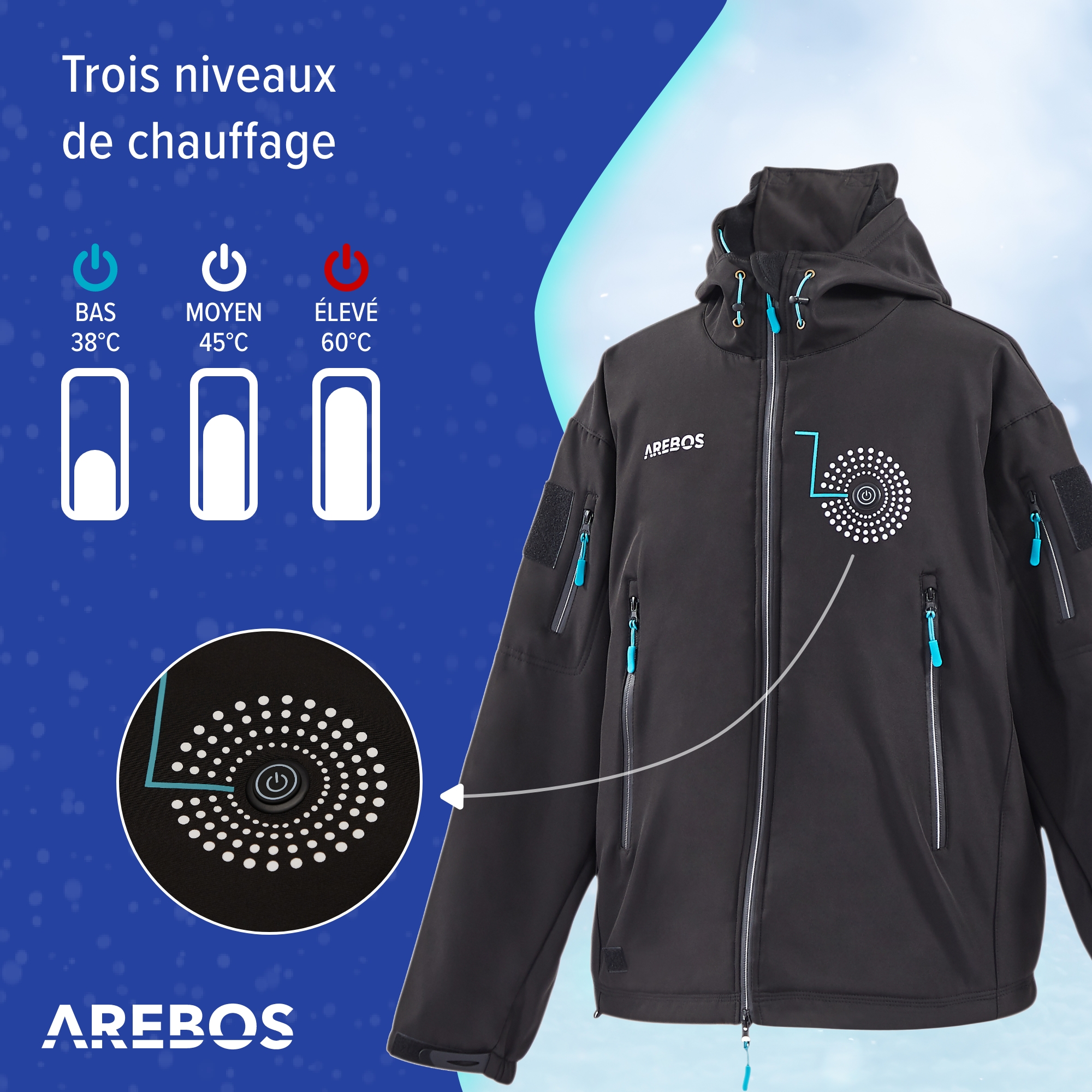 Veste d hiver avec chauffage infrarouge integre 9999987763116 Technique de la maison