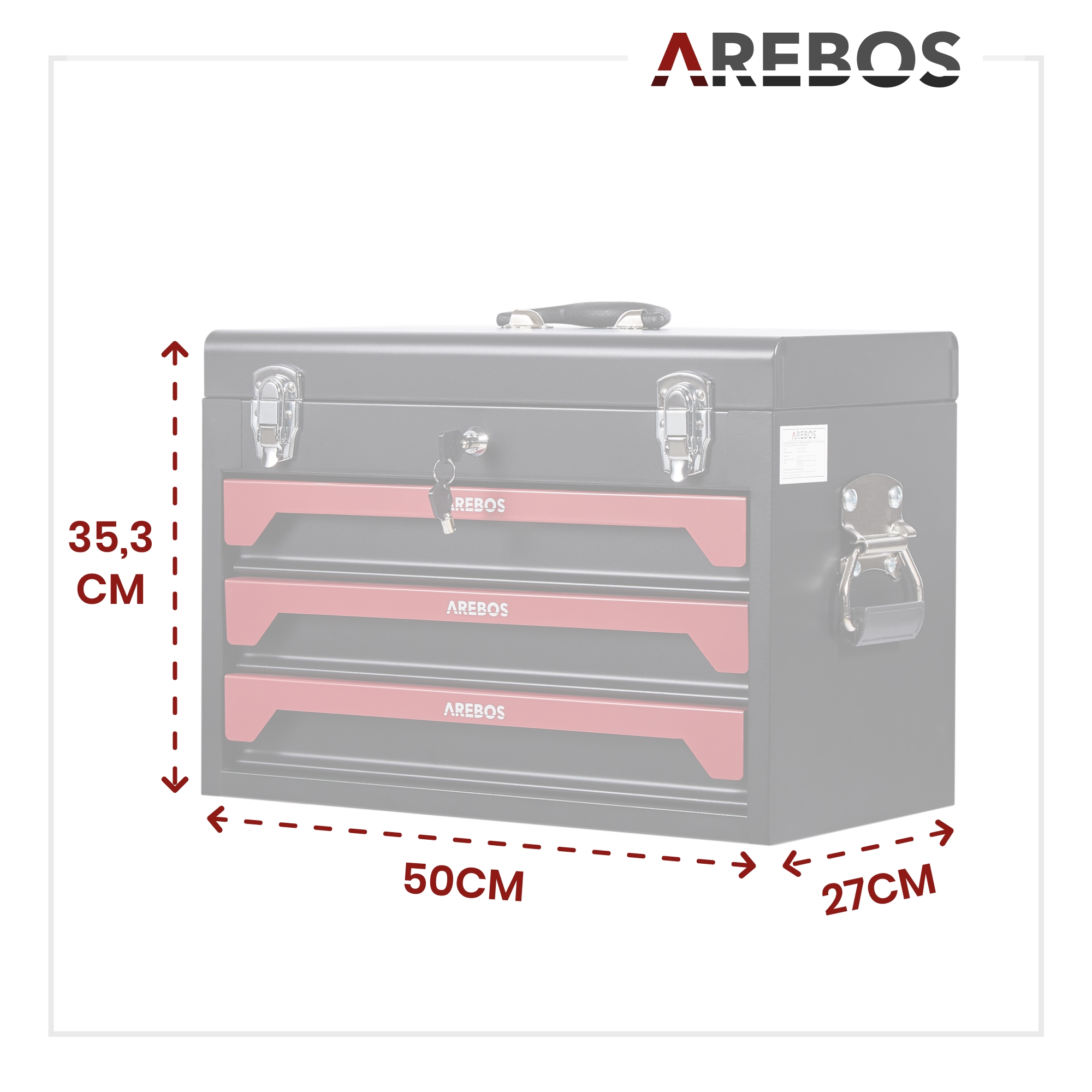 AREBOS Boîte à outils 1200 pièces Boîte à outils Coffret à outils Set à  outils : : Bricolage