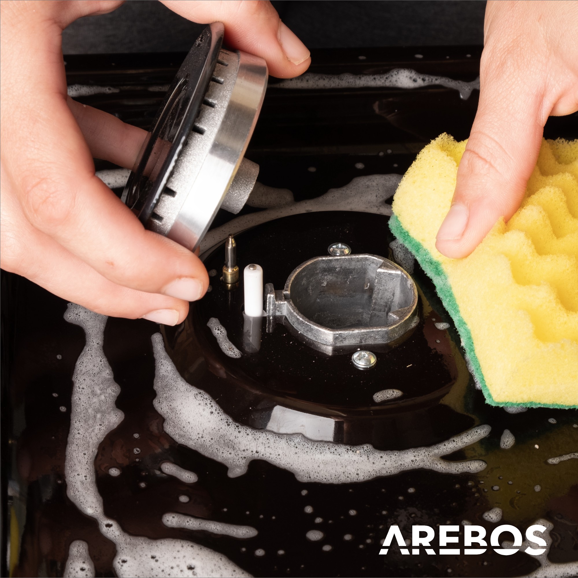 Arebos - AREBOS Cuisinière à Gaz en Acier Inoxydable Plaque de