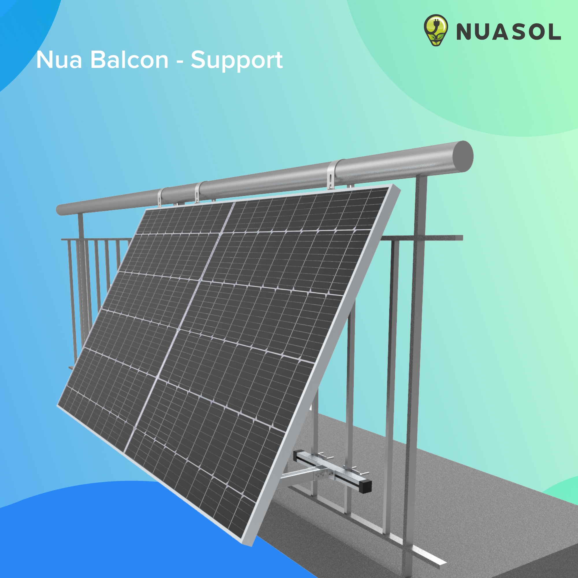 NuaSol Support de centrale électrique de balcon