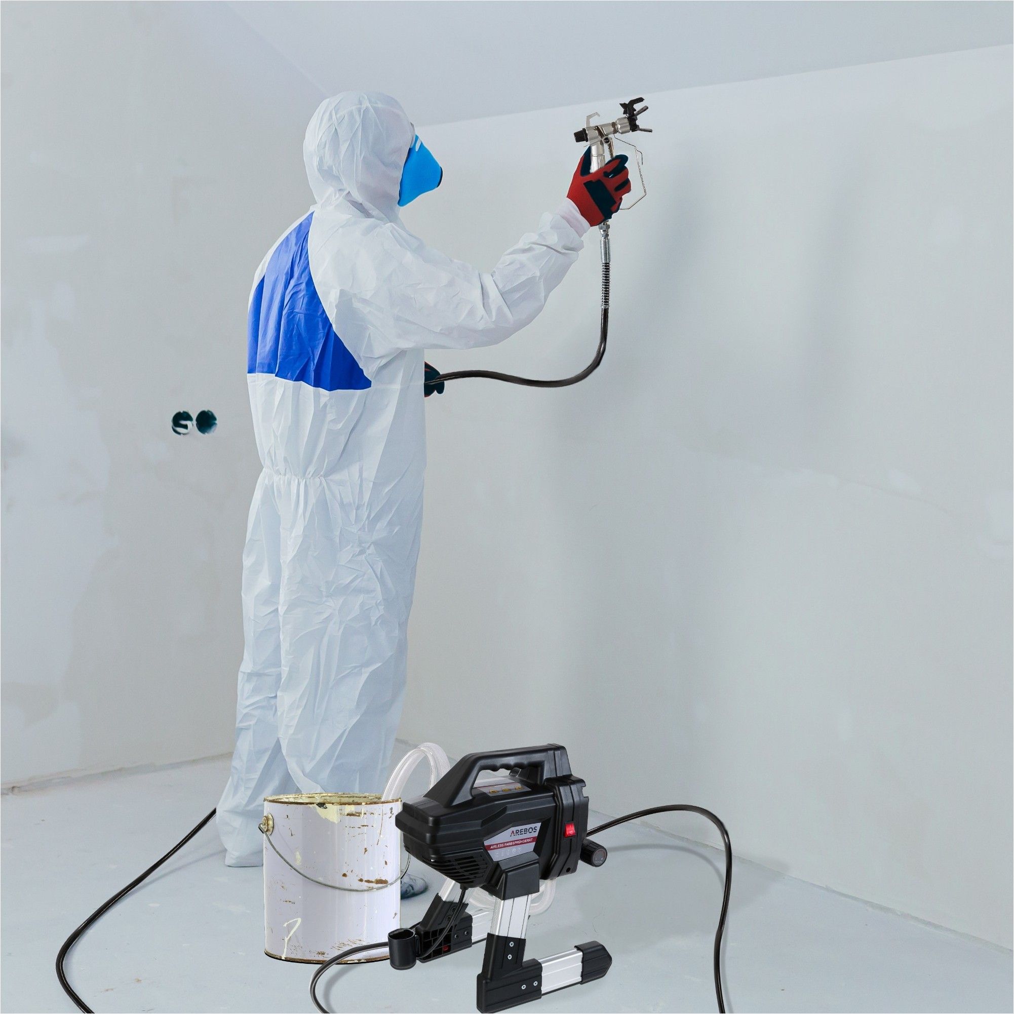 Système de pulvérisation de peinture sans air AREBOS Pulvérisateur de  peinture