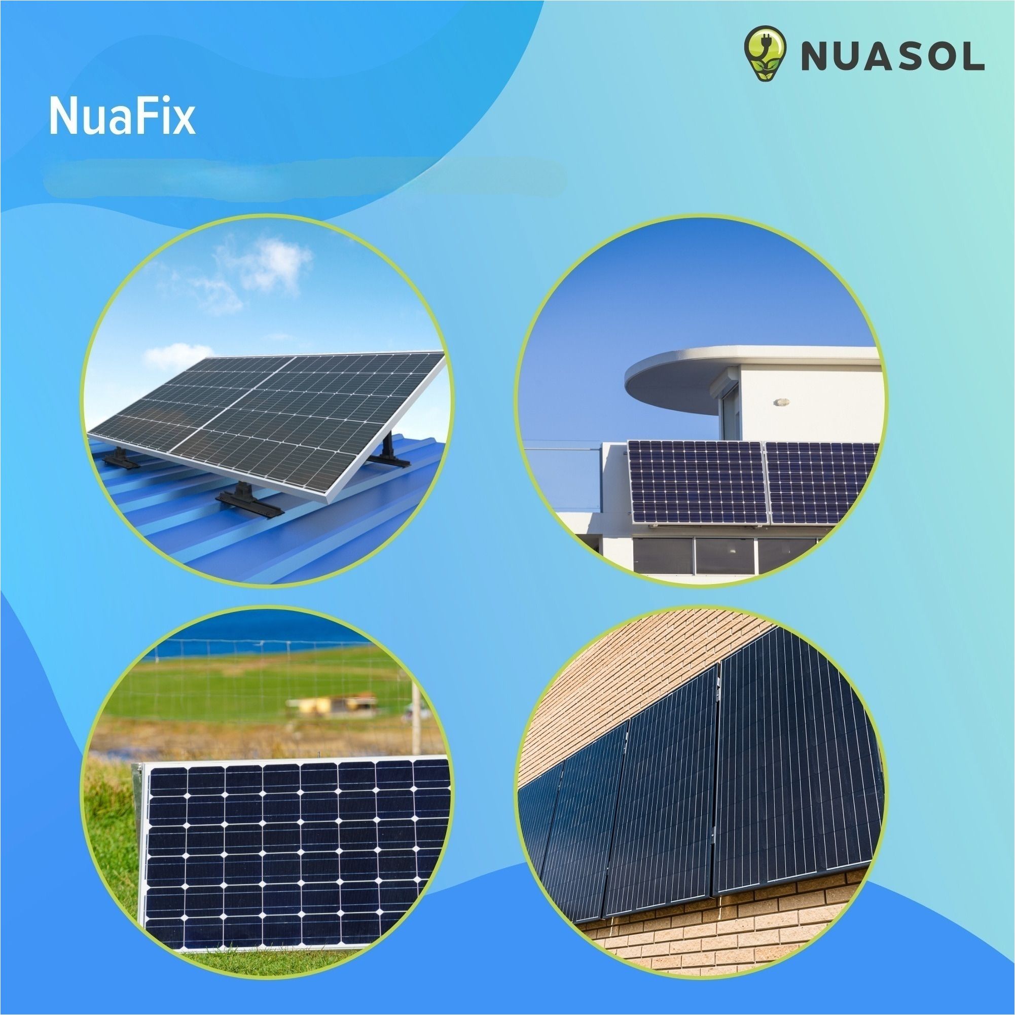 NuaSol Support de centrale électrique de balcon